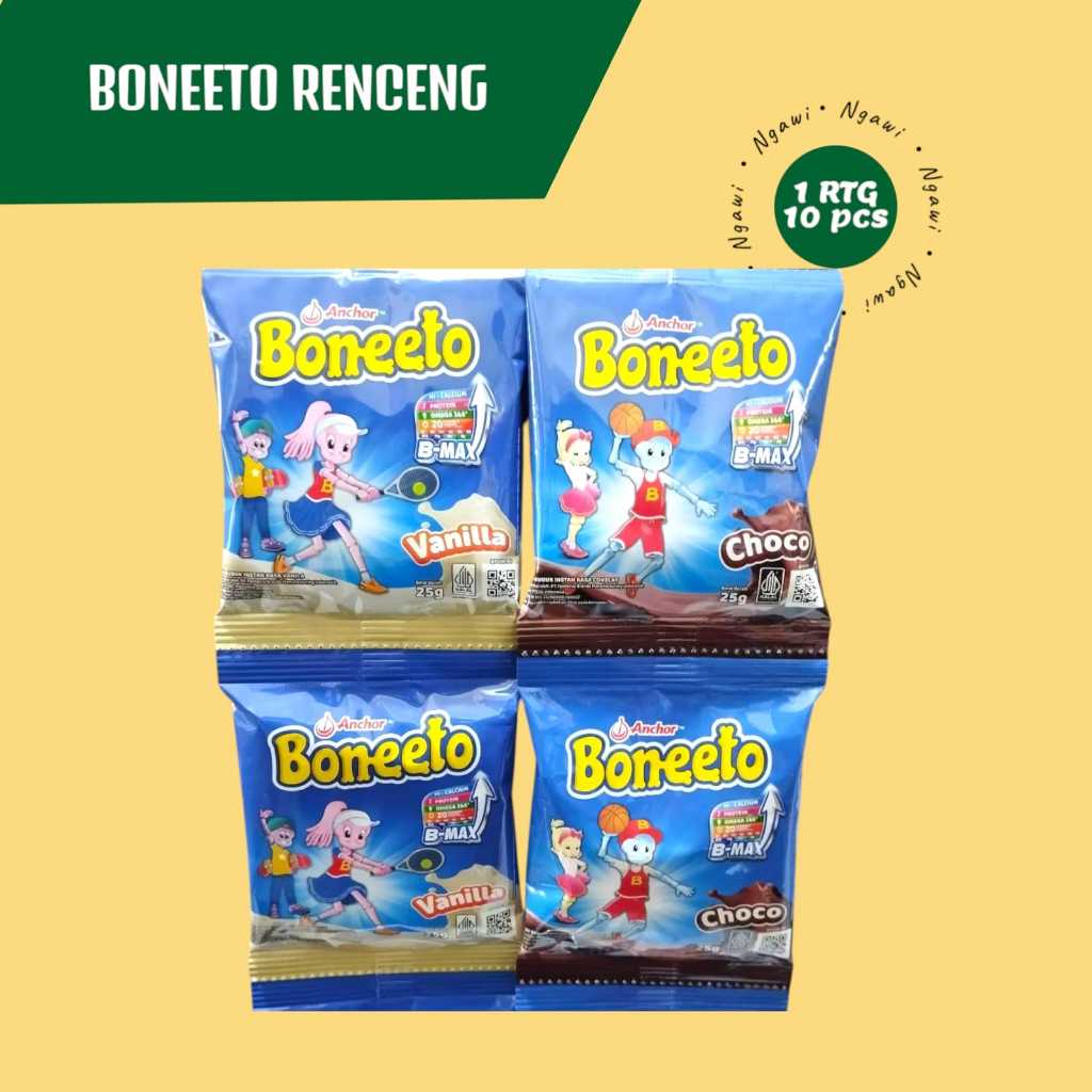 Jual Susu Bubuk BONEETO Sachet / renteng isi 10 | Shopee Indonesia