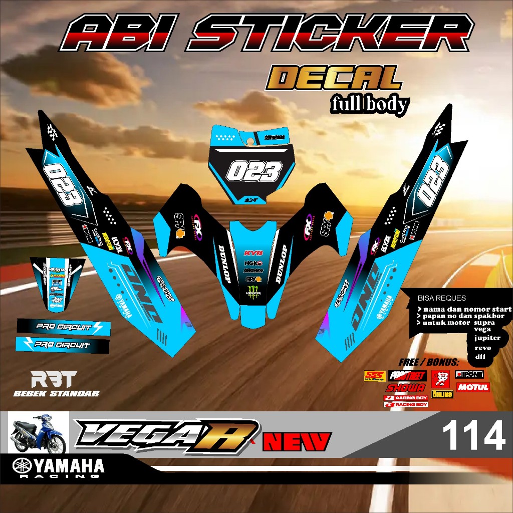 Jual [COD]sticker striping decal RBT VEGA R NEW RBT BEBEK MODIF ...