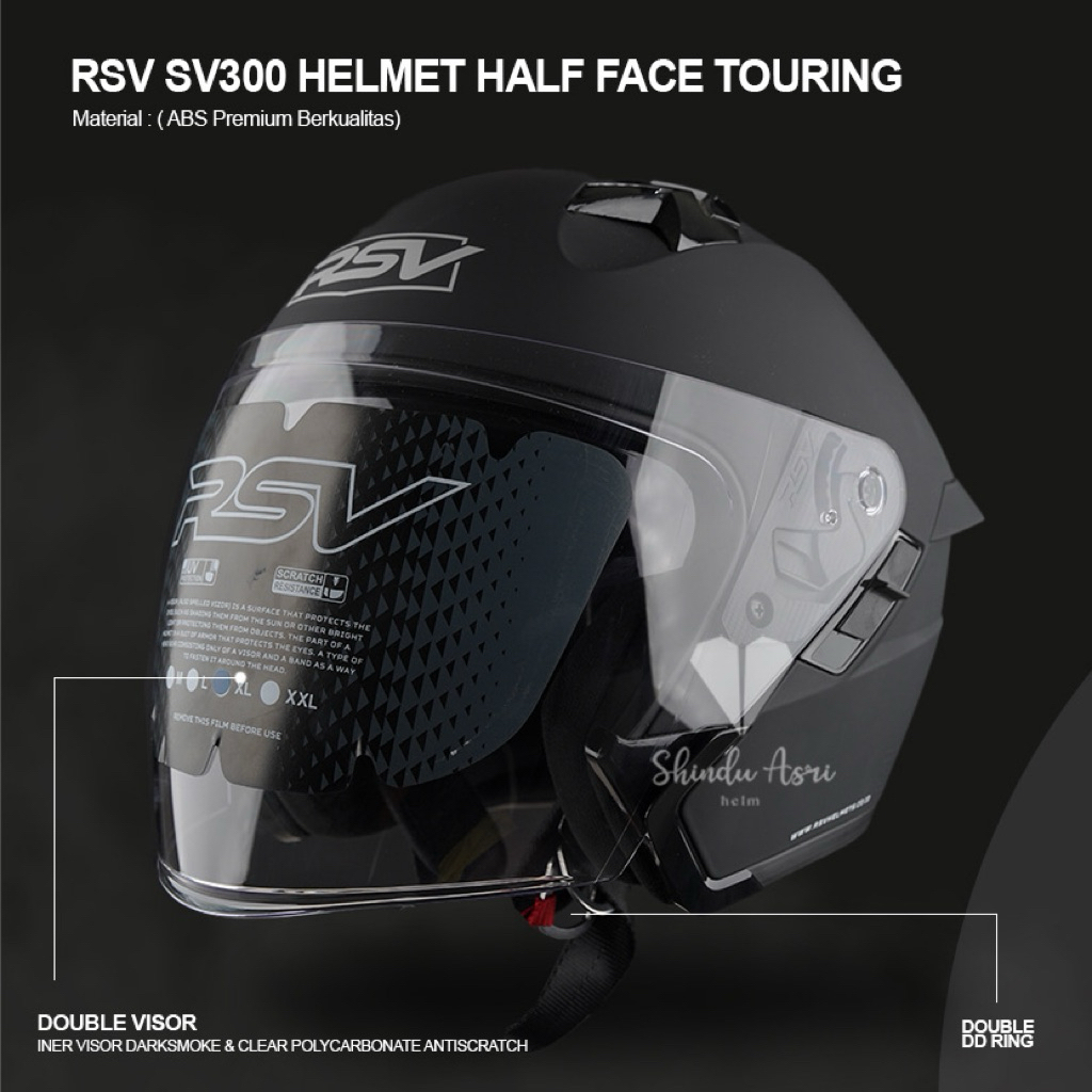 Helm Rsv Half Face Double Visor Jual HELM RSV SV 300 Original