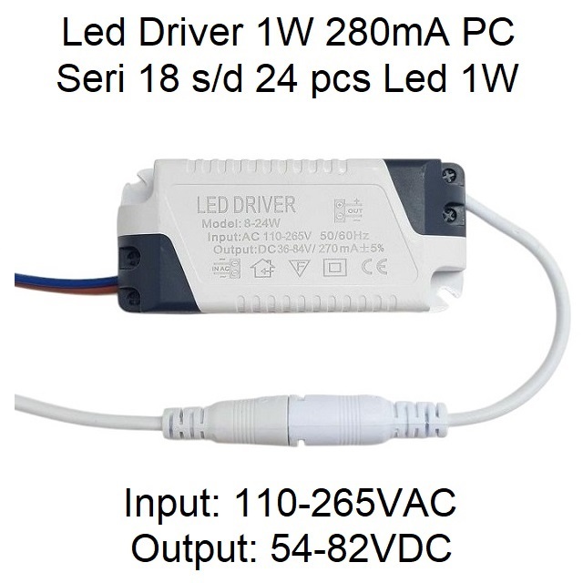 Jual Led Driver 1W 280mA 18-24x1W PC | Shopee Indonesia