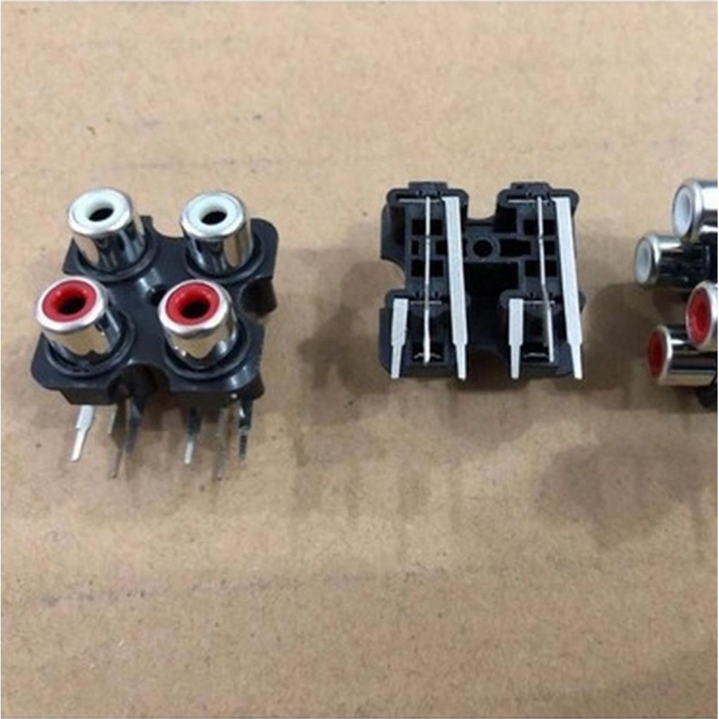 Jual RCA stereo input audio aux 4pin 4pin jack jek soket socket Female ...