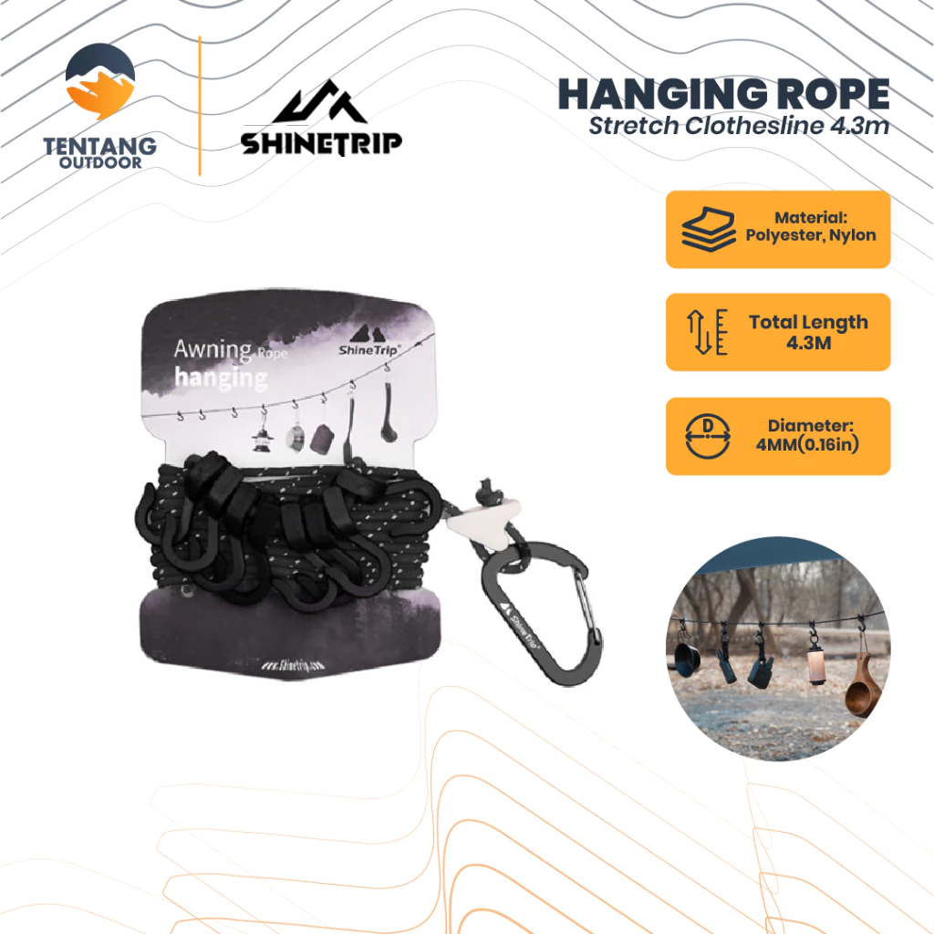 Jual Tali Gantung Multifungsi Camping SHINETRIP Hanging Rope Serbaguna ...