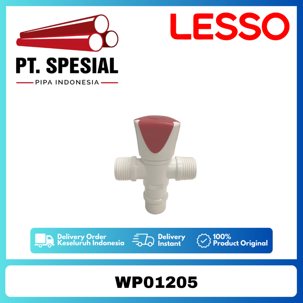 Jual KRAN LESSO PVC-U Triangle Valve WP01205 LESSO PVC Plastik 1 Lusin ...