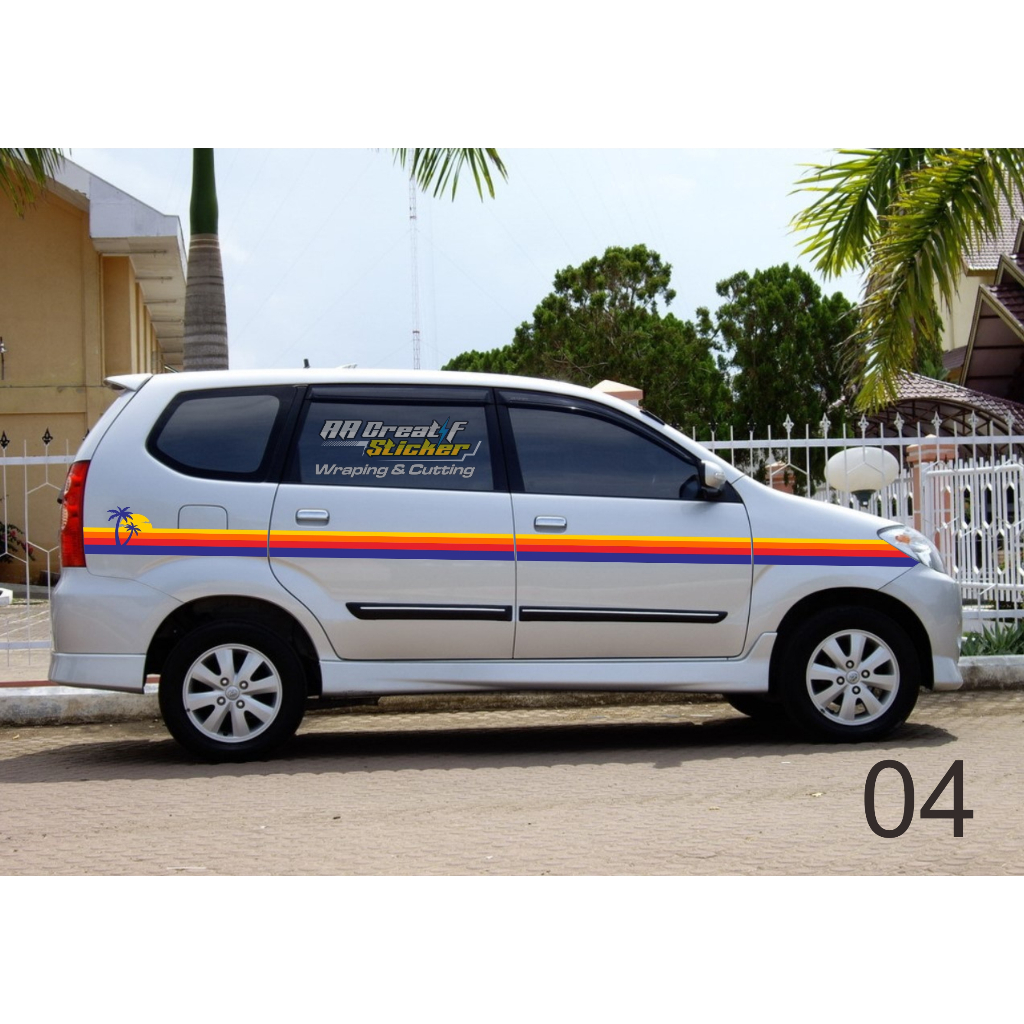 Jual STICKER CUTTING MOBIL Toyota AVANZA custom minimalis TEMA pantai ...