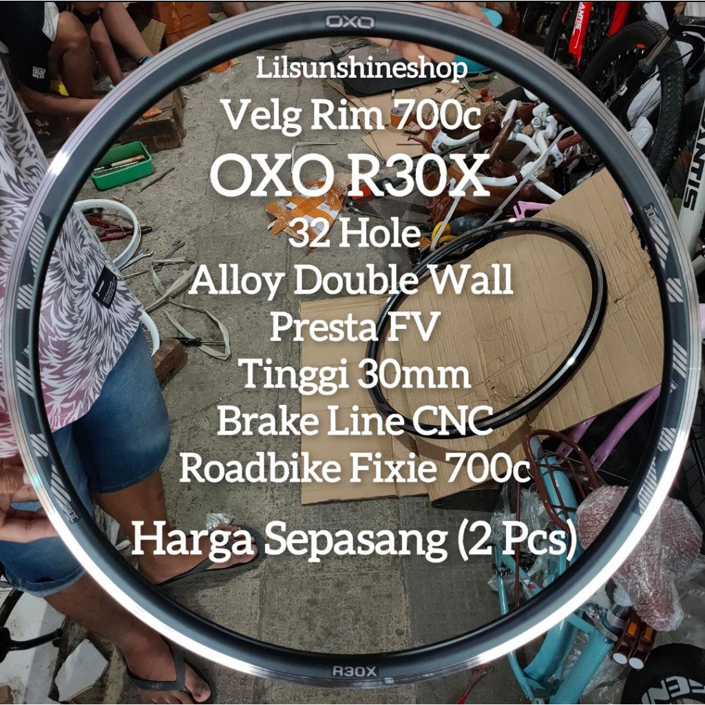 Jual Velg Rims 700c Lubang 32H 36H OXO R30X Double Wall 30mm Sepeda ...