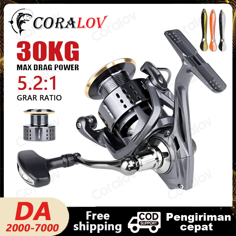 Jual 【Hadiah】Coralov Deukio Reel Pancing DA2000-7000 Ril Pancing Kuat ...