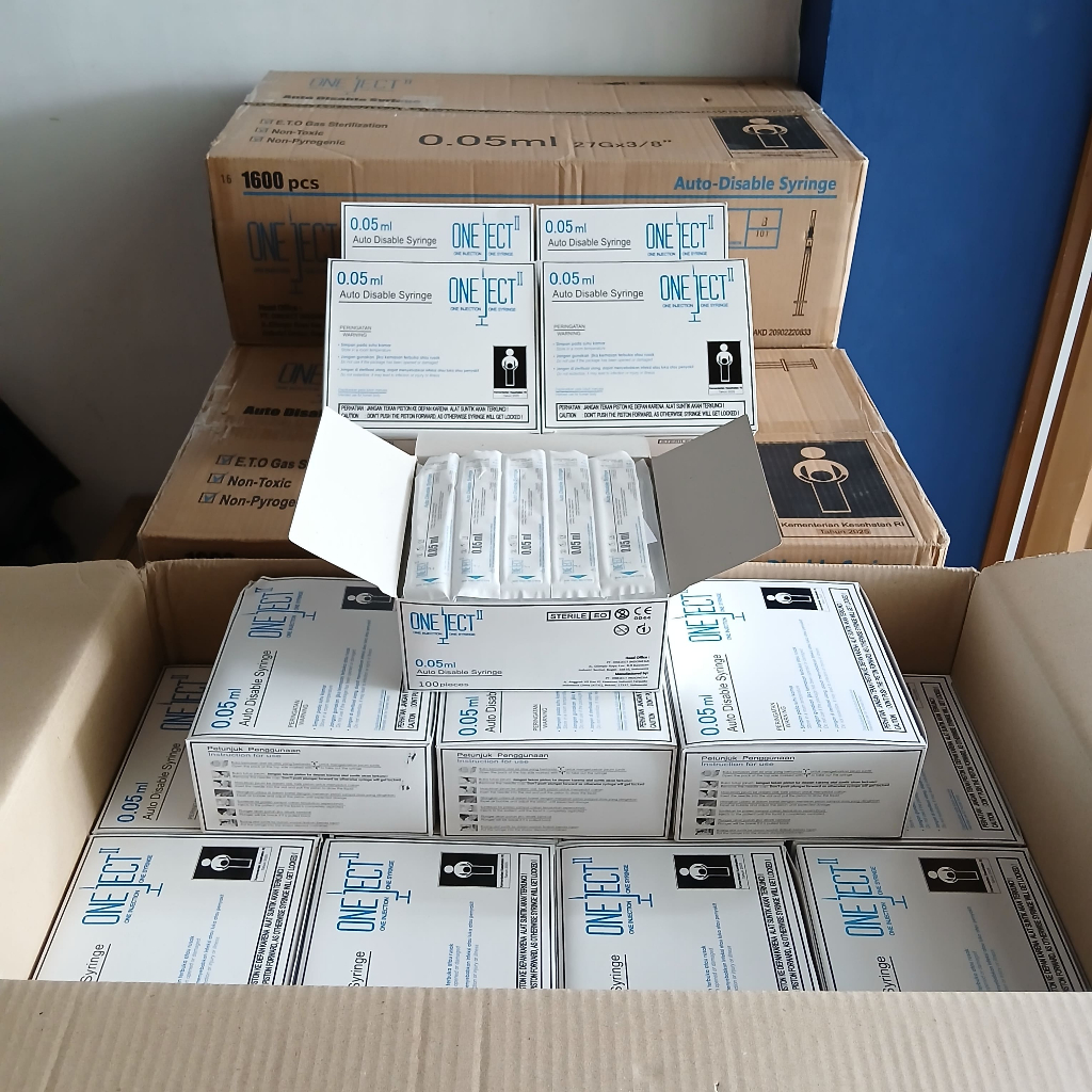 Jual Spuit/Syringe 0.05ml Oneject/ Spuit 0.05cc One Ject (PerBox ...
