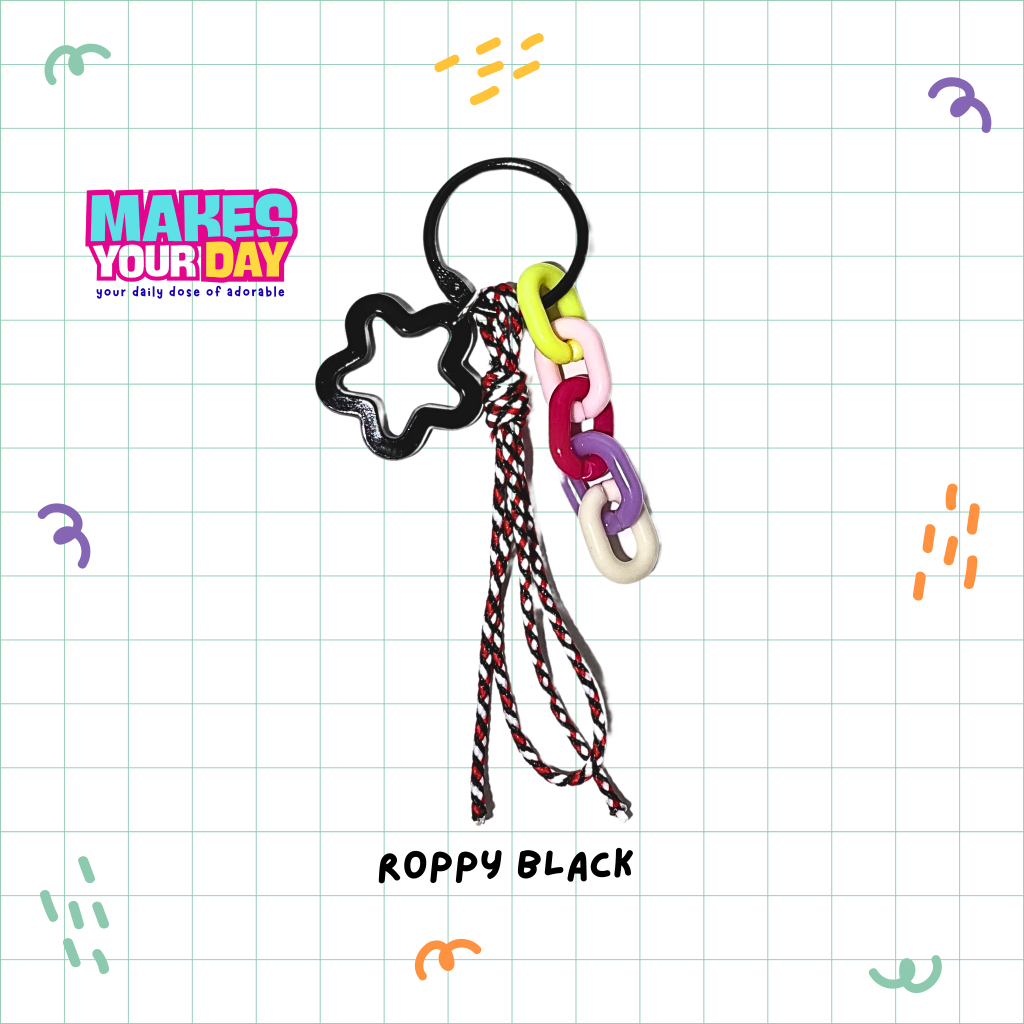 Jual Makesyourday - Roppy Rope Black Custom Ganci Tumblr Bagcharm ...