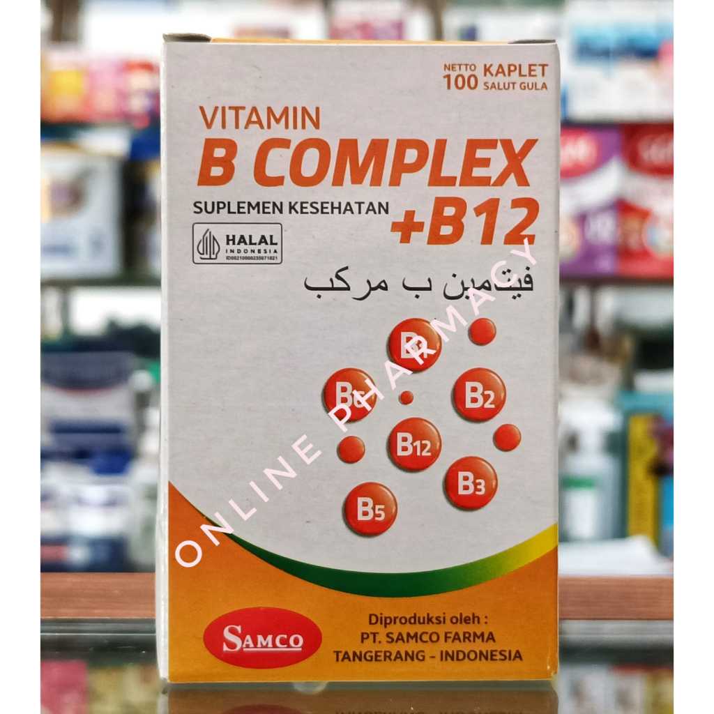 Jual Vitamin B Complex + B12 Samco Botol isi 100 Kaplet | Shopee Indonesia