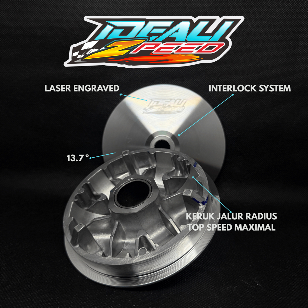 Jual PULLEY CUSTOM MODIF HONDA 110-125cc (BUBUT+KEROK JALUR ROLLER ...