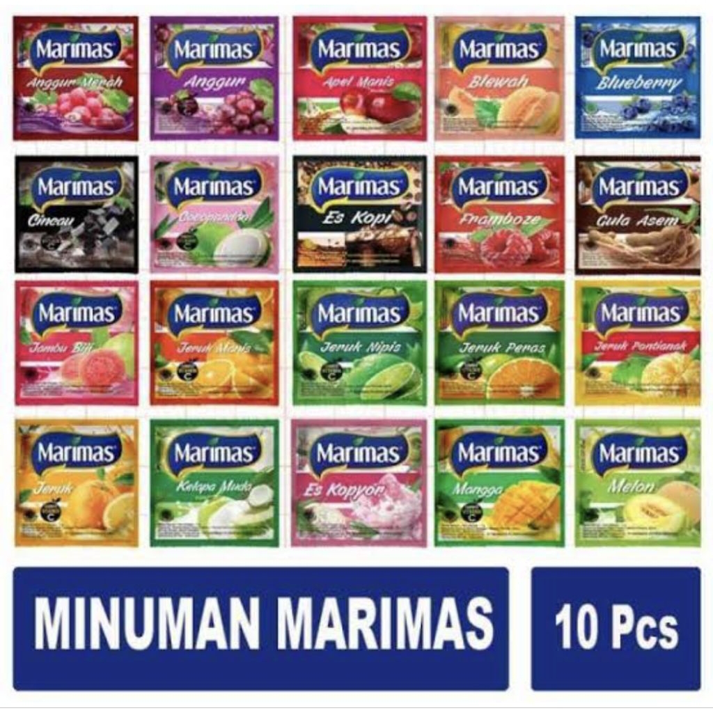 Jual Marimas Minuman Aneka Rasa 1Renceng/10pcs | Shopee Indonesia
