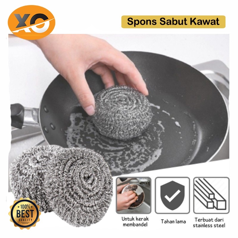 Jual Kawat Sabut Cuci Piring Stainless Spons Sikat Kawat Besi Pembersih ...