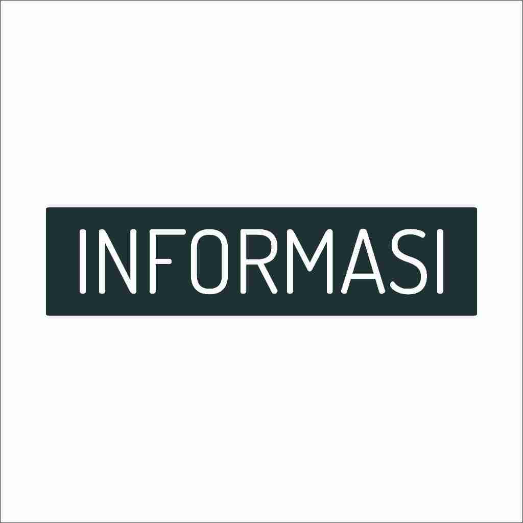 Jual Akrilik Sign INFORMASI | Papan Nama Acrylic Hitam Tulisan Putih ...