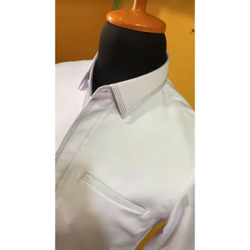 Kemeja Pria Putih Premium Exclusive Benang Smock Timbul Lengan Panjang Dan Pendek