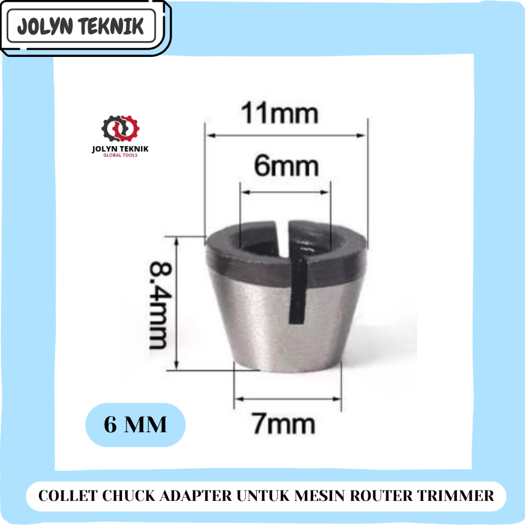 Jual Collet Chuck Adapter 6mm Mata Router Bits Untuk Mesin Router ...