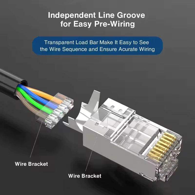 Jual NYK Konektor RJ45 FTP STP CAT7 Besi 10pcs bisa untuk CAT6 CAT6A ...