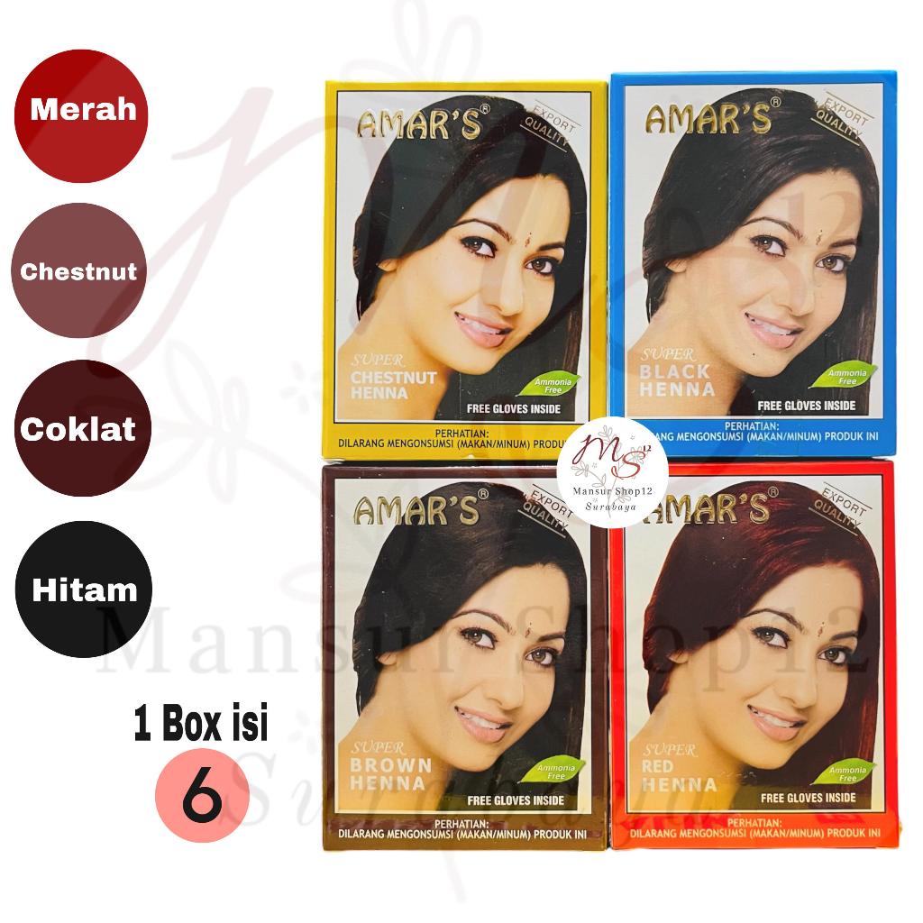 Jual Henna Rambut Amar's 100% Herbal & Halal | Pewarna Rambut Herbal ...