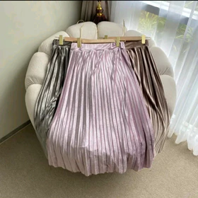 NauNau Rok Plisket Bludru Panjang Dewasa Premium Stylish Elegan
