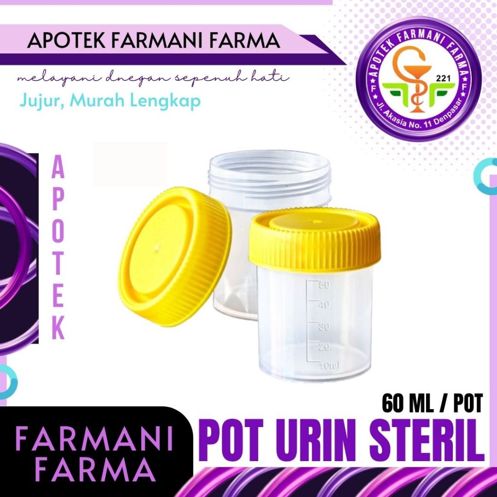 Jual URINE CONTAINER NON STERIL ONEMED 60ML / POT TAMPUNG URINE ...