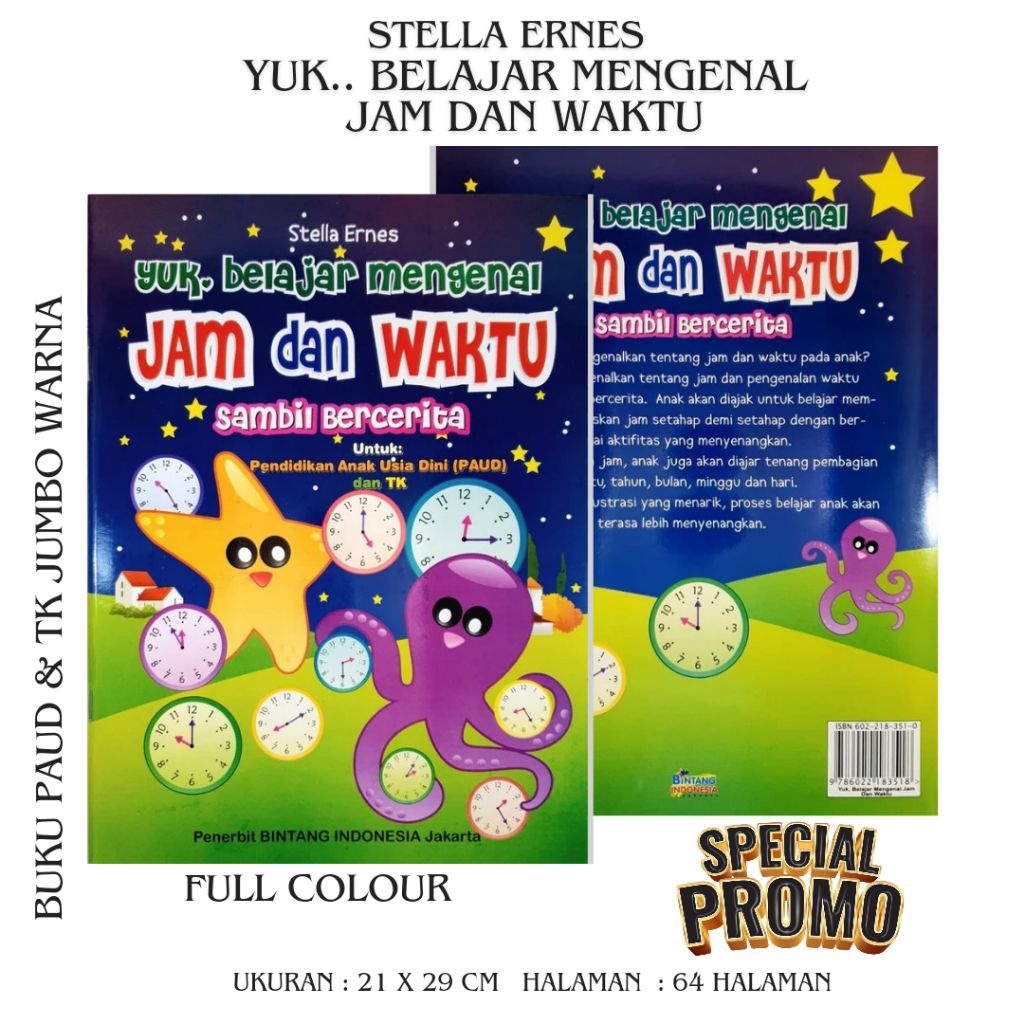 Jual BUKU TK JUMBO YUK BELAJAR MENGENAL JAM DAN WAKTU | Shopee Indonesia