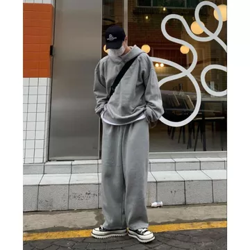 Celana Panjang Highwaist Loose Pants Kulot Panjang Pria Wanita Style Korea