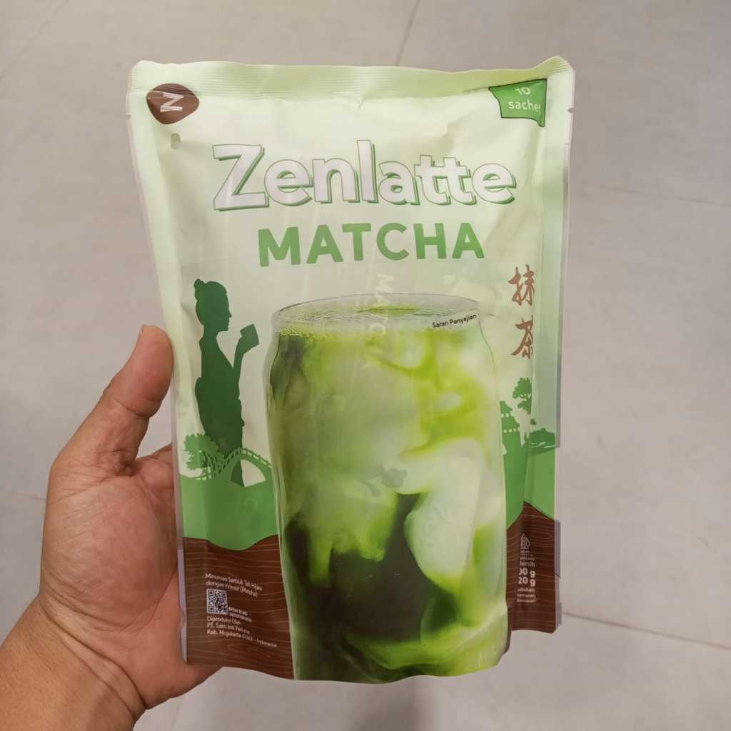 Jual Zenlatte·Matcha 200g - Satu Pouch isi 10 Sachet 20 g | Shopee ...