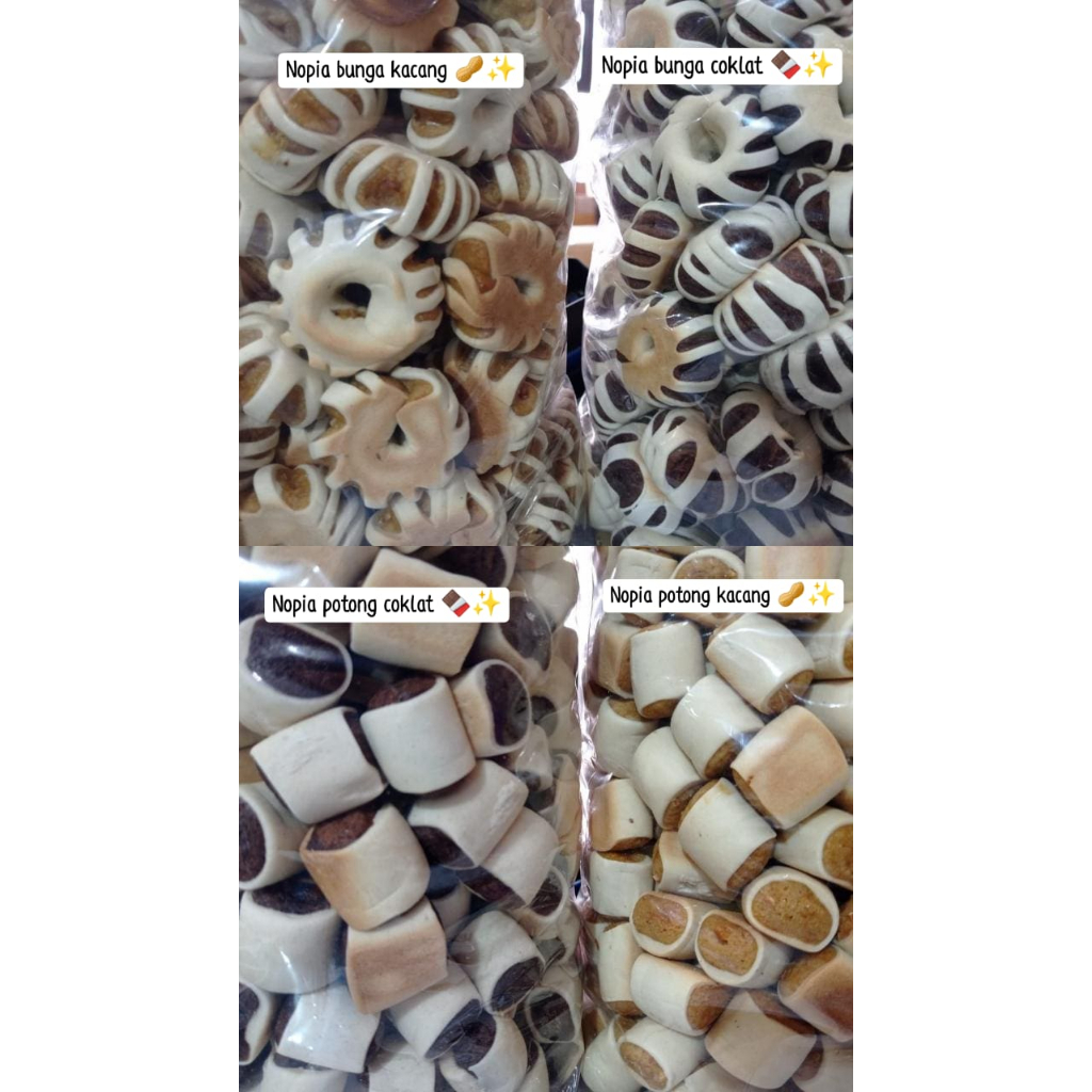 Jual Nopia Potong dan Bunga Coklat\kacang tanah 1\4kg | JBP_Fresh ...