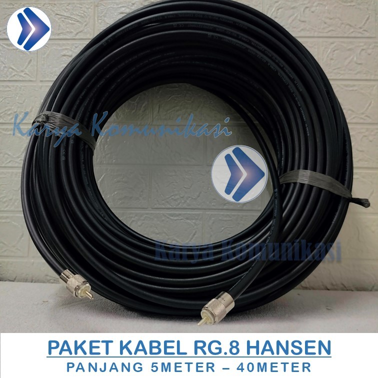 Jual Kabel Antena Radio Rig RG8 50 ohm Merk Hansen sudah terpasang ...