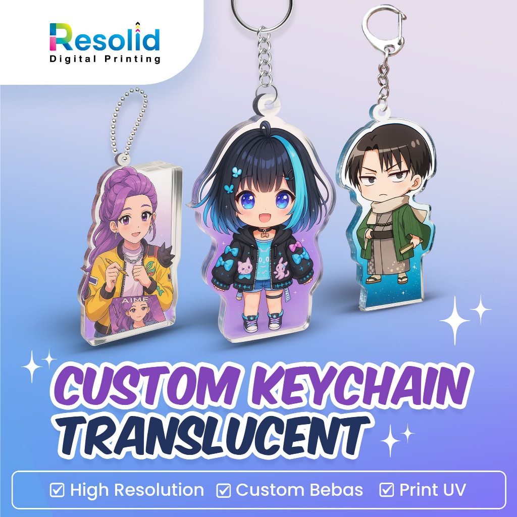 Jual Custom Keychain Acrylic Translucent Premium | Ganci Akrilik Semi ...