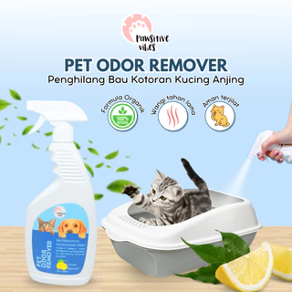 Penghilang Bau Kotoran Kucing Anjing Disinfectant Spray 500ml - Pawsitive Vibes Pet Odor Remover - Odor Spray for Dogs and Cat Penghilang Bau Pipis dan Poop Hewan