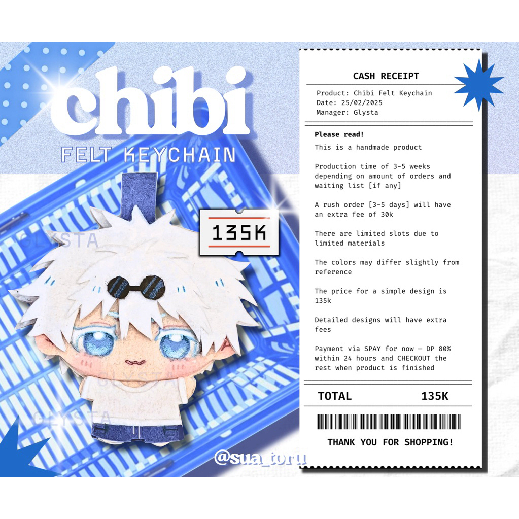 Jual [CLOSED] Custom Chibi Hard Felt Keychain YCH Anime Merch | Shopee ...