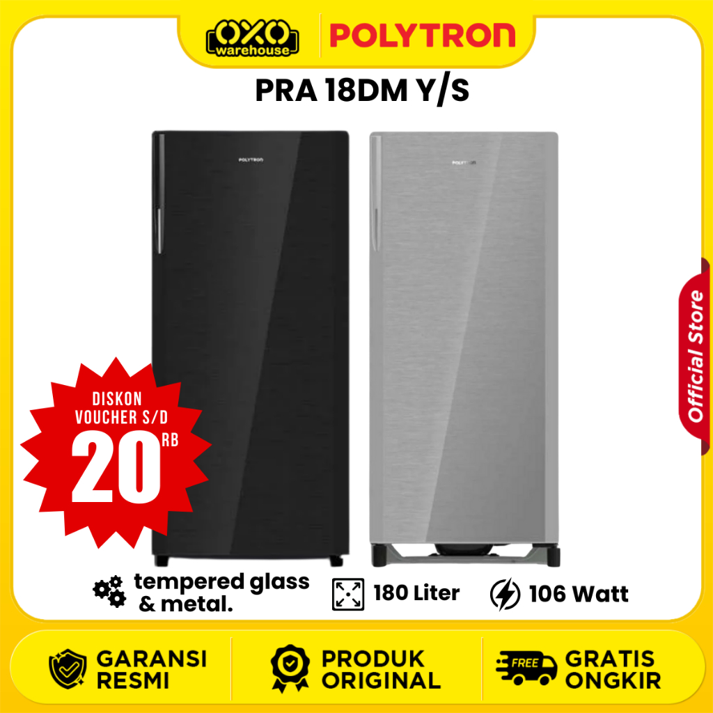 Jual POLYTRON REF 1 Door PRA 18DM Y/S Kulkas 1 Pintu Kapasitas 180 ...