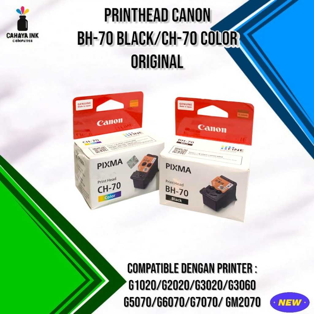 Jual PAKET PRINTHEAD CANON BH-70 BLACK+CH-70 COLOR ORIGINAL FOR G1020 ...