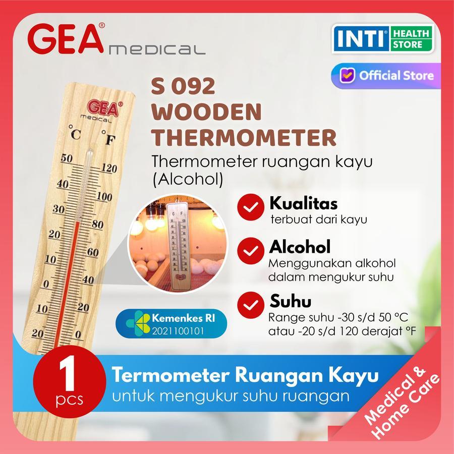 Jual GEA Termometer Ruangan Kayu / Wooden Thermometer / Thermometer ...