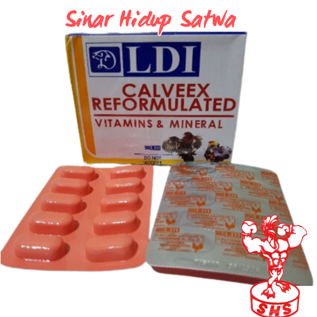 Jual Calveex LDI 1 BOX isi 10 STRIP Doping Vitamin dan Mineral Ayam ...