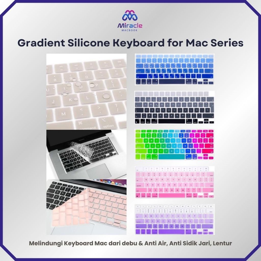 Jual Keyboard COVER PROTECTOR GRADASI Series NEW MACBOOK AIR PRO M1 M2 ...