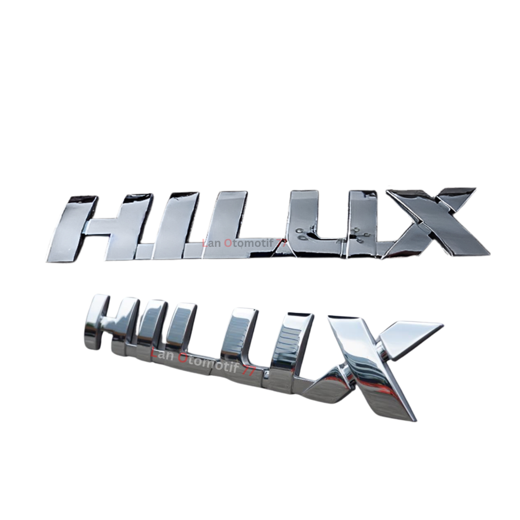 Jual Emblem Logo stiker Lambang Huruf Tulisan Toyota HILUX baru chrome ...