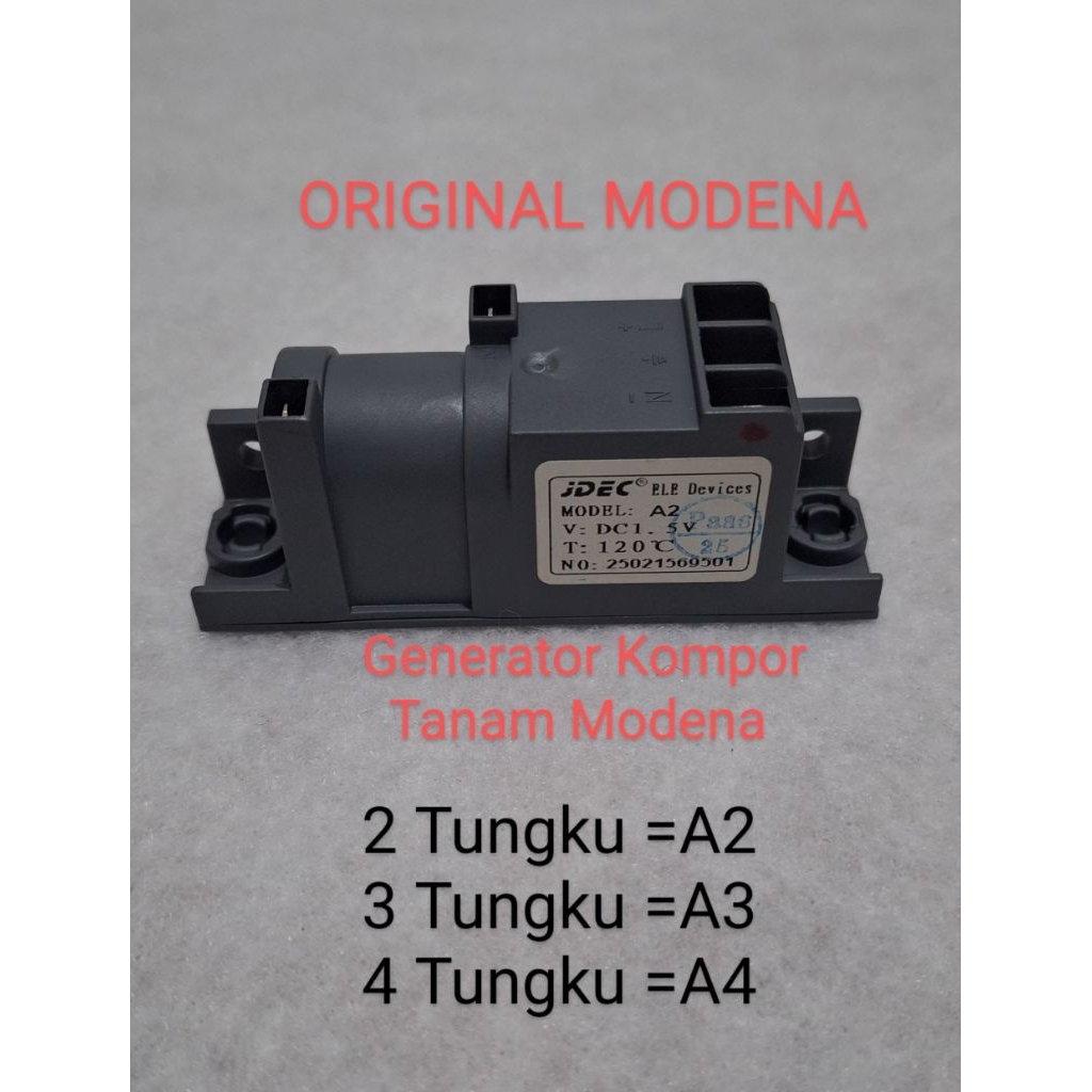 Jual Generator A2,A3 & A4 untuk kompor tanam Modena 2 tungku /3 tungku ...