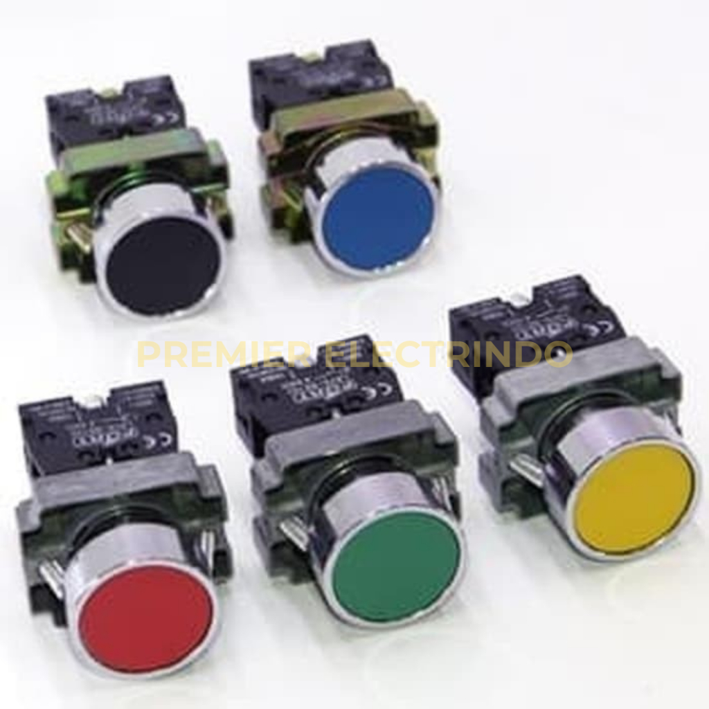 Jual Push Button FORT 22mm 1NO/1NC ( MERAH LAY5-BA42 / KUNING LAY5-BA51 ...