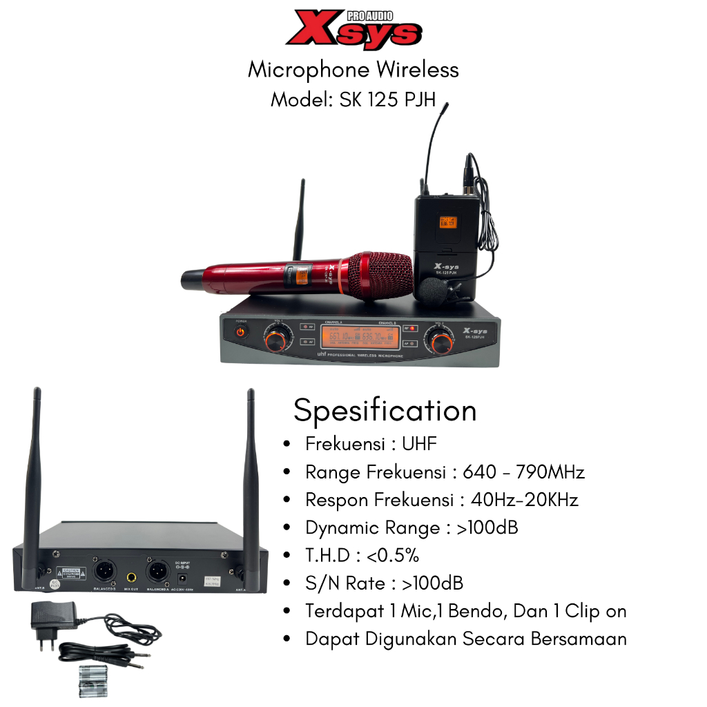 Jual MIC WIRELESS XSYS TYPE SK125PJH (WIRELESS ) | Shopee Indonesia