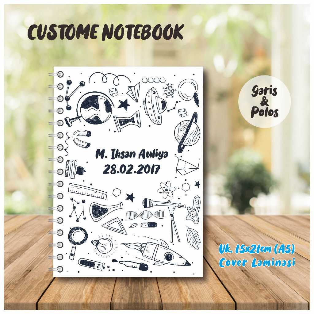 Jual Notebook Custom A5 | Notes Custom Spiral A5 | Note Book A5 tema ...