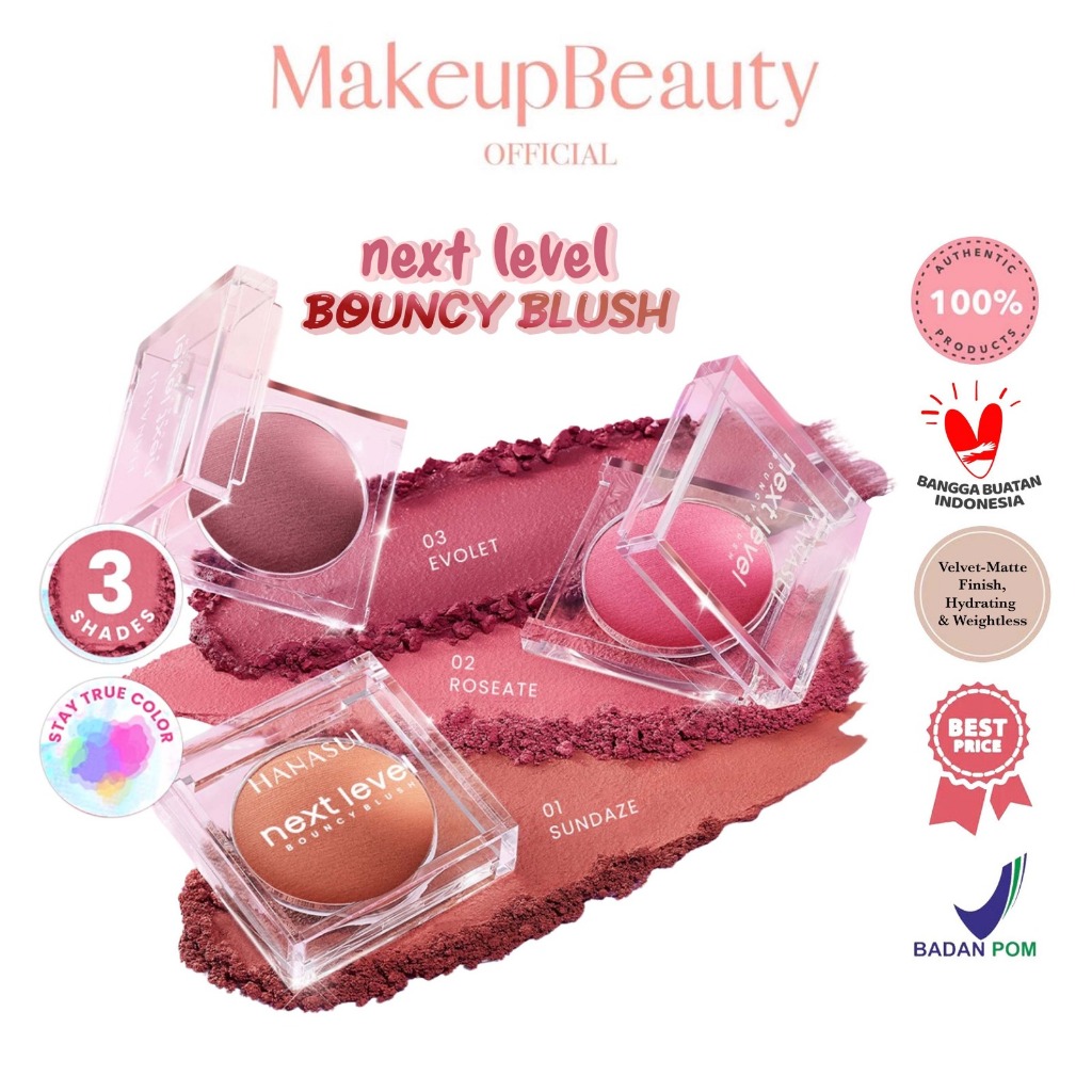 Jual HANASUI Next Level Bouncy Blush Super Bouncy Blush Long Lasting