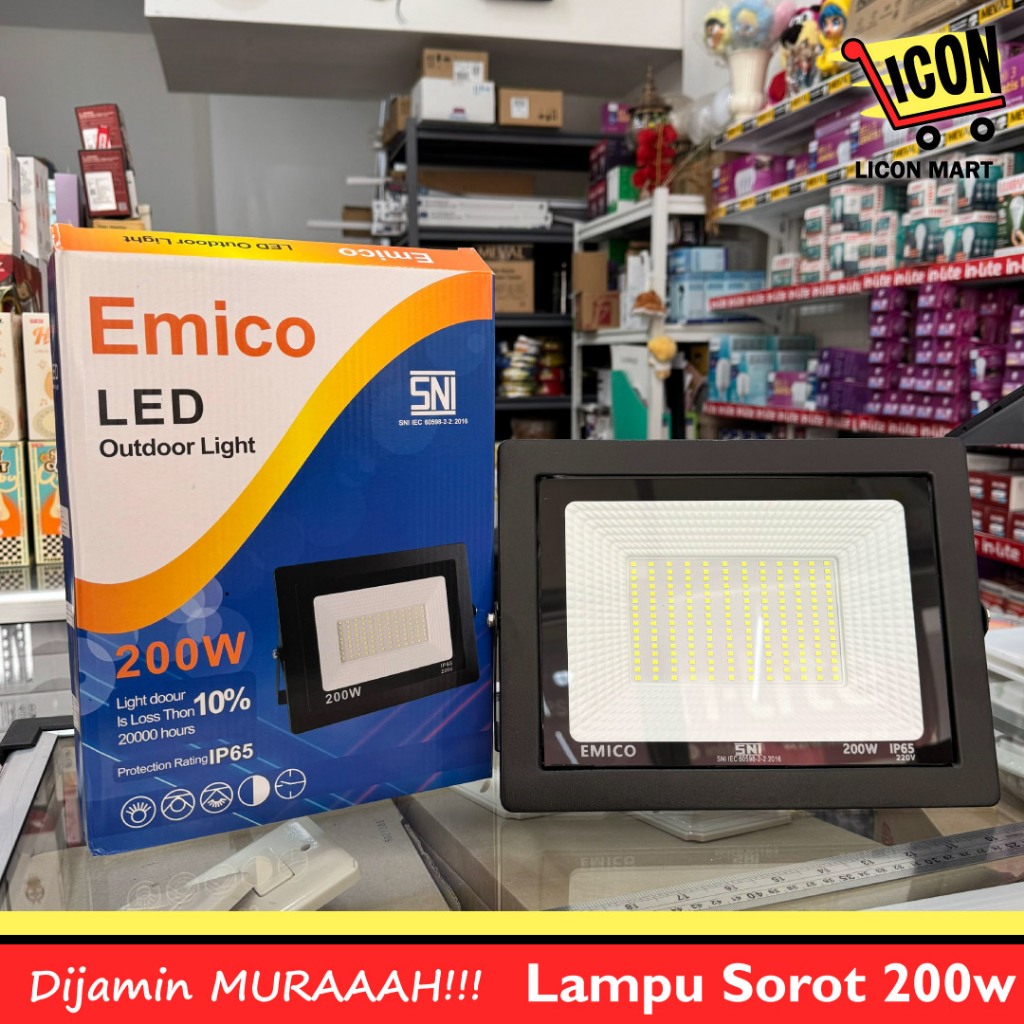 Jual EMICO LAMPU SOROT LED 200 WATT / LED FLOOD LIGHT / LED OUTDOOR ...