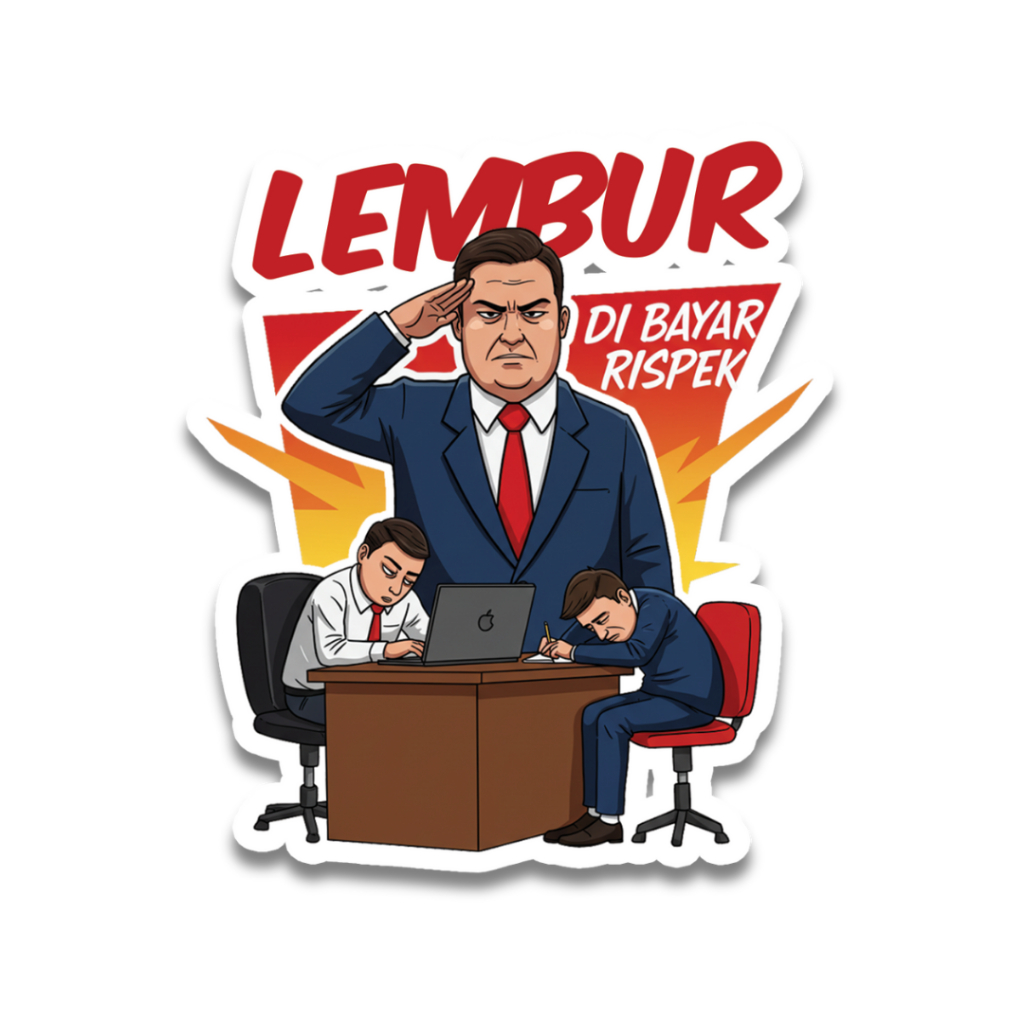 Jual Stiker Kantoran - “Kerja Kok Gini” Series - Rispek | Shopee Indonesia