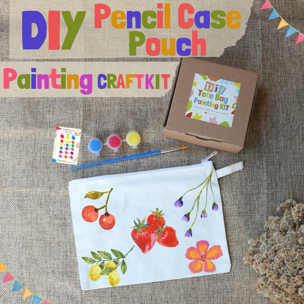Jual DIY Tempat Pensil Pouch Painting / Melukis Tempat Pensil / Hampers ...
