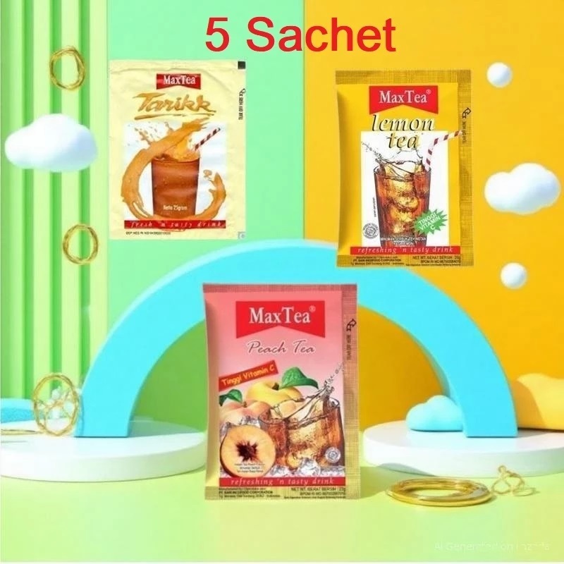 Jual MAX TEA teh tarik max lemon max tea apple tea all varian isi 5 ...