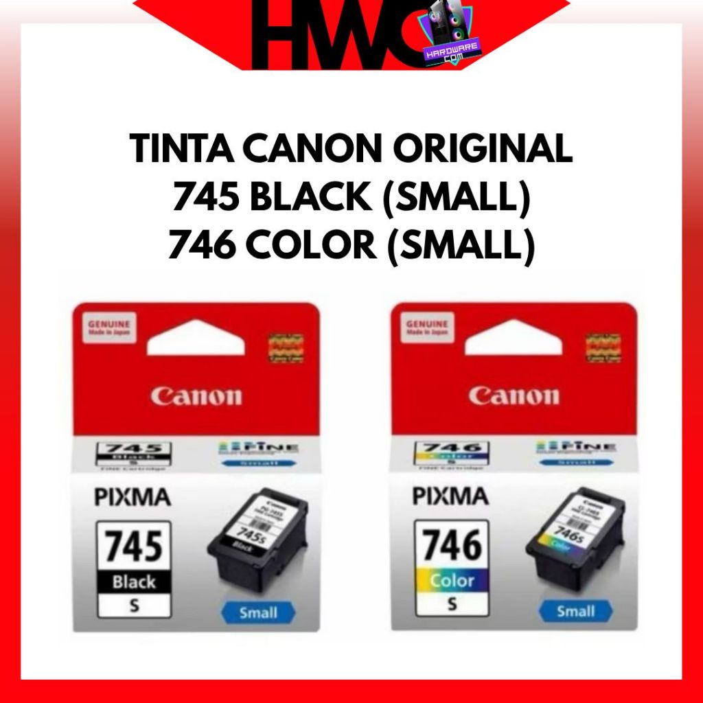 Jual Tinta Catridge Canon 745S 746S Small Warna Colour/ black 100% ...