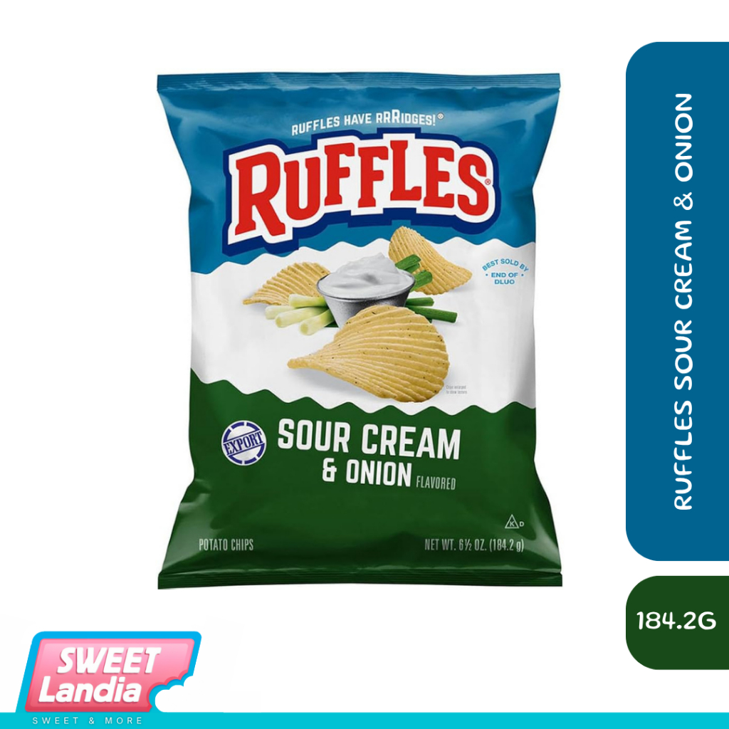 Jual Ruffles Sour Cream & Onion Potato Chips 184.2g | Shopee Indonesia