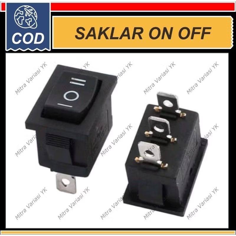 Jual SAKLAR SWITCH ON OFF ON HITAM 2 & 3 PIN TANAM MINI KOTAK MOBIL ...