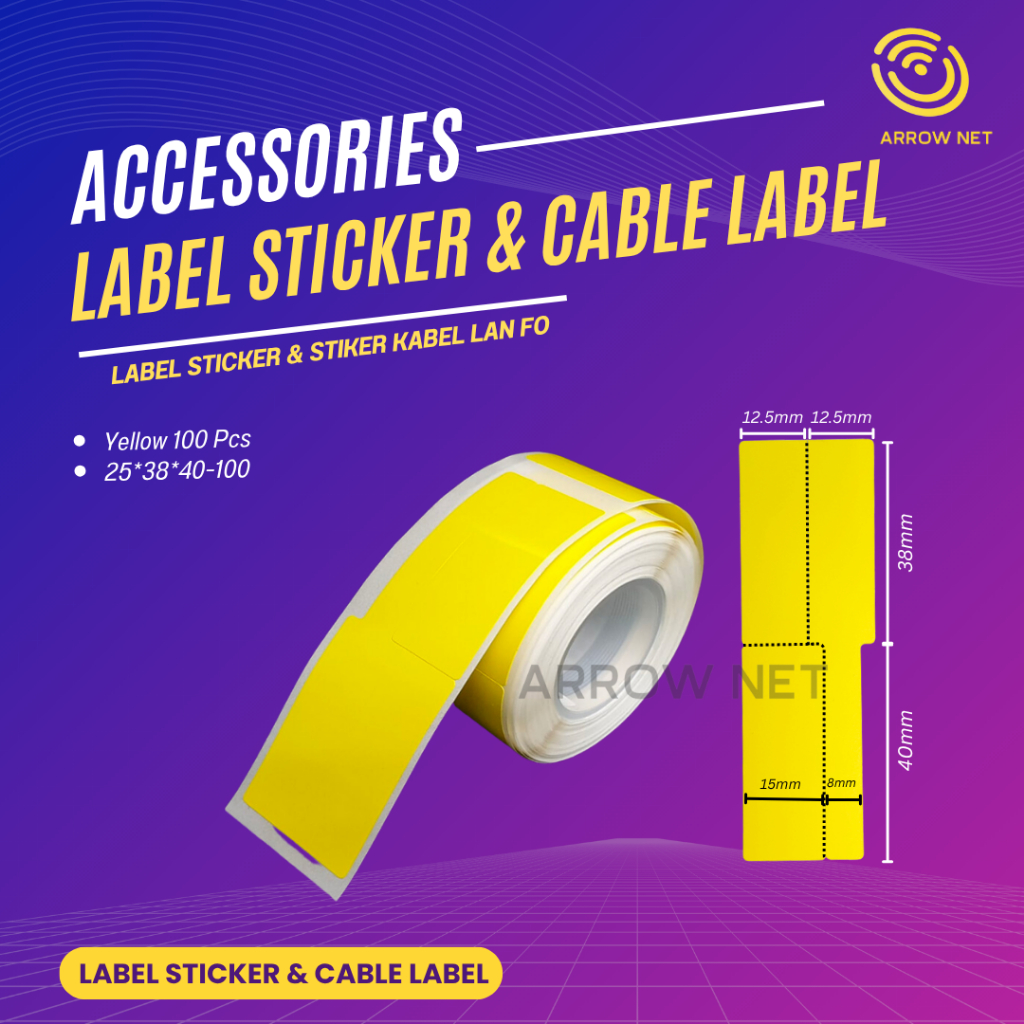 Jual Stiker Label Kabel Jaringan/LAN/Fiber Optic/Listrik Anti Air Cable ...